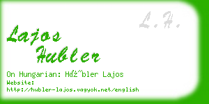 lajos hubler business card